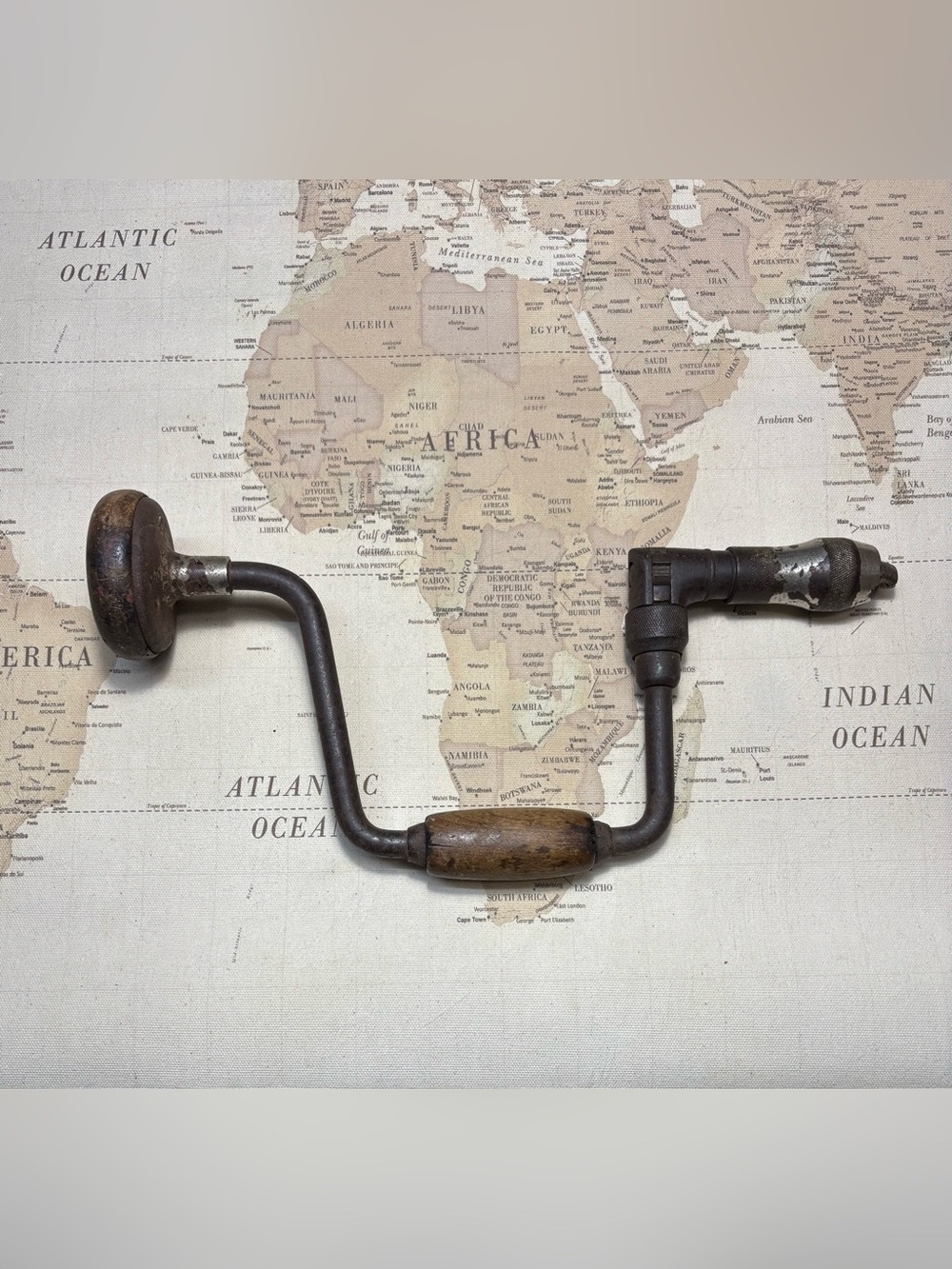 Vintage•Bit & Brace•Manual Hand Drill•Reversible Ratcheting•Old Man•Functional